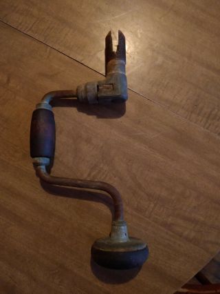 Vintage Antique Hand Drill Millers Falls Rare Rustic Look.  Made Is Usa
