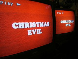 Christmas Evil - Cartoon Clamshell Vhs (rare Htf Santa Claus Horror Slasher)