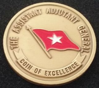 Rare 1 Star General Michigan Army National Guard Adjutant Assist Challenge Coin