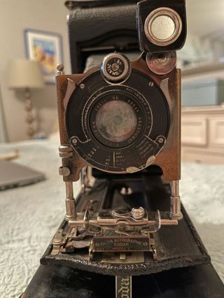 Large Antique Eastman Kodak No.  3 - A Autographic Model C Bellows Camera With Case