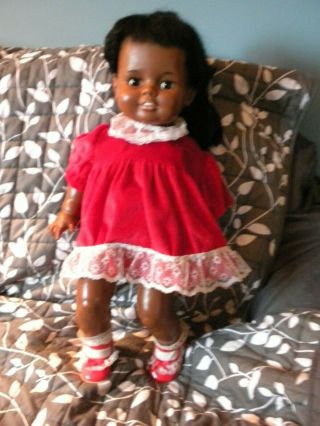 1972 Vintage Baby Crissy Growing Hair Doll African - American