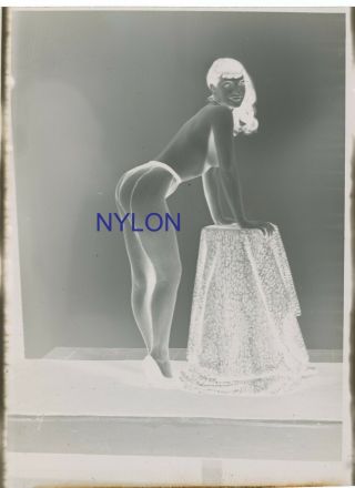 RARE AND UNIQUE BETTIE PAGE 1950 ' s 3 x 2 1/4 NEGATIVE BY HENRY FORREST 2