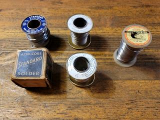 Vintage Tools Solder & Wire Spools Rolls Antique Soldering Welding Tools ☆usa