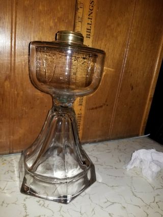Large Early Antique Kerosene Oil Lamp In Wonderful