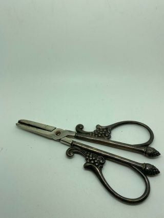 Vintage J.  C.  Boardmann & Co Sterling Silver Denmark Grape Pruner 5.  5 " Scissors