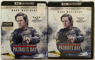 Patriots Day 4k Ultra Hd Blu Ray 2 Disc Set,  Rare Oop Slipcover Sleeve Buy Now