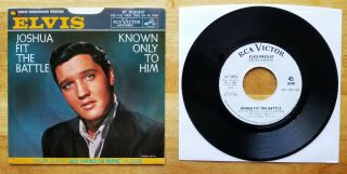 Rare Promo Elvis Presley " Joshua Fit The Battle " 447 - 0651 W / P/s