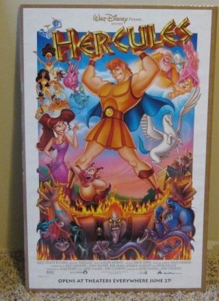 Rare Movie Poster Walt Disney Presents Hercules Shrink Wrapped Look At This