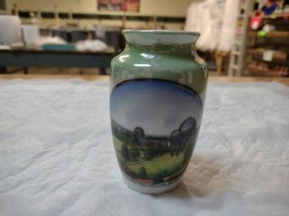 Antique Porcelain Souvenir Miniature Vase Yerkes Observatory Lake Geneva,  Wi
