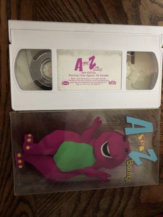 A to Z with Barney the Dinosaur (2001) - VHS Tape Movie - Children ' s - RARE 3