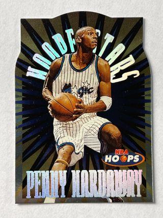 1997 - 98 Nba Hoops Anfernee “penny” Hardaway Hooperstars Rare Die - Cut Insert