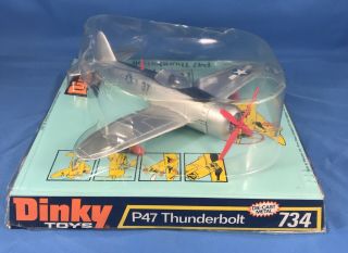 Rare Dinky 734 P - 47 Thunderbolt Plane - Made In England - Motor