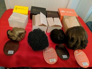 4 Vtg.  Synthetic Hair Doll Wigs Monique