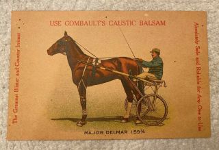 Antique Victorian Trade Card Gombault’s Caustic Balsam Major Delmar 1.  59 3/4