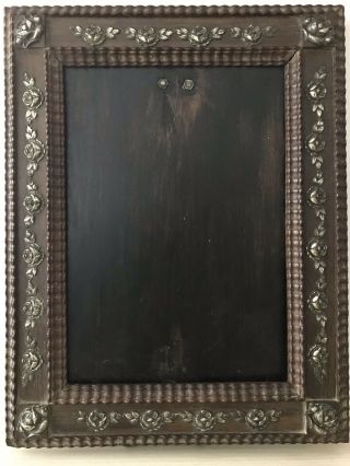 Antique Silver/wood Picture Frame