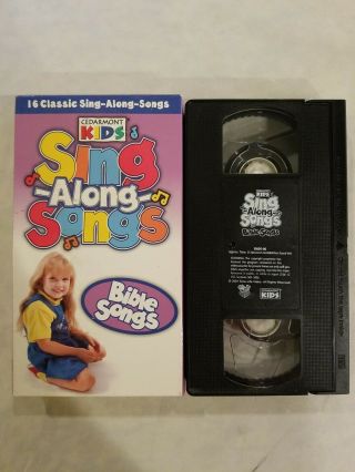 Cedarmont Kids Sing - Along - Songs Action Bible Songs 2001 Vhs - Rare Oop Christian
