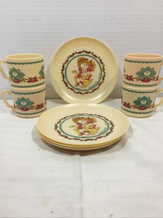 Vintage Cabbage Patch Kids Cups And Plates Set Of 8