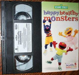 Sesame Street: Happy Healthy Monsters (vhs) Grover,  Elmo,  Zoe.  Good Cond.  Rare