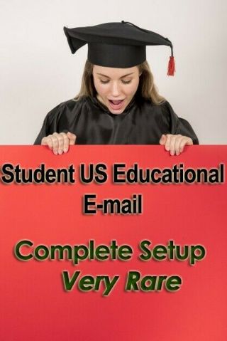 ✅ Student Us Educational E - Mail ✅ Complete Setup ✅ Very Rare