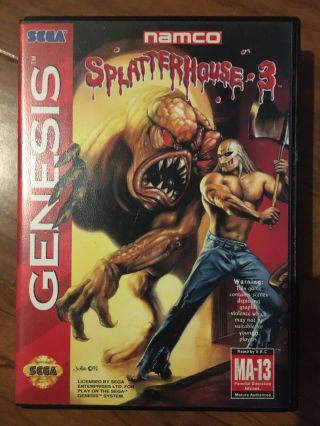 Splatterhouse 3 And Instructions Only Sega Genesis Rare Oop No Game