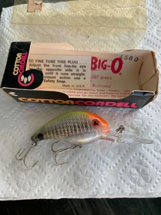 Deep Big O Cotton Cordell 4560 Lure in Package with Papers Sharp 3