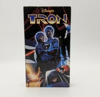 " Tron " Vhs Disney Sci Fi Classic Jeff Bridges Rare