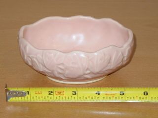 Vintage Antique Nelson Mccoy Pink Coral Butterfly Candy Dish Bowl 1940s Usa