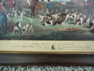 Vintage Framed Art Prints Her Majesty ' s Stag Hound /The Meet at Blagdon set of 2 3