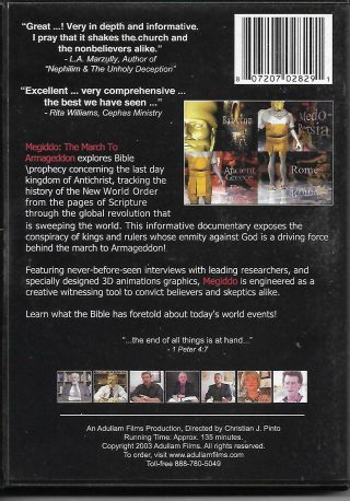 MEGIDDO The March To Armageddon DVD Bible Prophecy World Order RARE Version 2