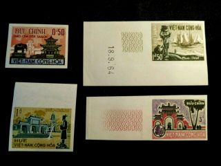 Vietnam Rare Imperf Stamp Set Scott 247 - 250 Mnh Retail Value 100