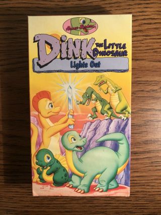 Dink The Little Dinosaur Vhs Lights Out Hanna Barbera 90s Animated Rare