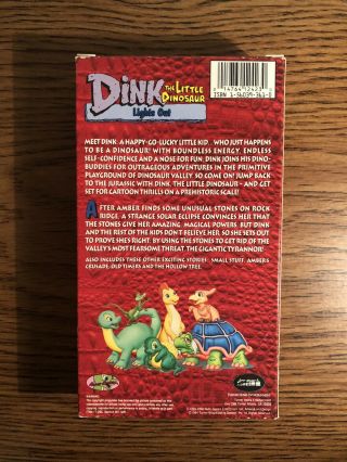 Dink The Little Dinosaur VHS Lights Out Hanna Barbera 90s Animated Rare 3