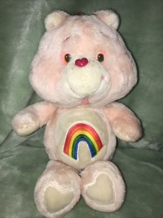 Kenner Care Bear Plush Rainbow Cheer Teddy Bear 13 " Vintage 1983 Stuffed Animal