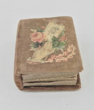 Vintage Little Needle Box,  Shaped Like A Book,  " Home Made "