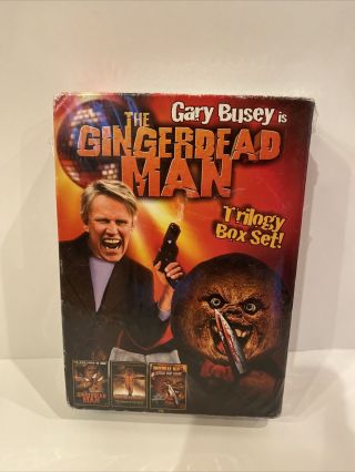 The Gingerbread Man Trilogy 3 Dvd Box Set Campy Horror Gary Busey 1 2 3 Rare