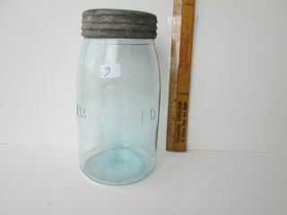 Antique Quart Size Fruit Jar Keystone Improved