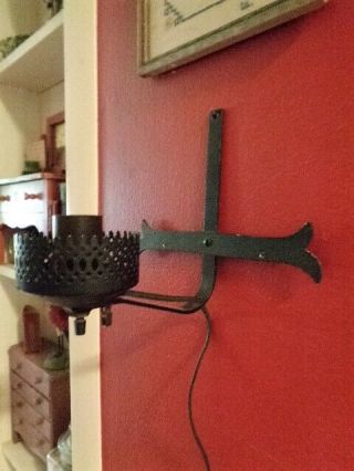 Vintage Black Wrought Iron Country Rustic Sconce Wall Lamp