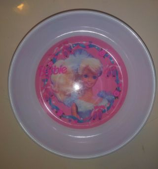1990s Vintage Barbie Zak Designs Plastic Bowl Rare Childrens Plastic Eatery Htf