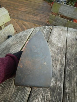 Antique Cast Iron Coal Burning 3 Sad Iron with Chimney PRIMITIVE 3