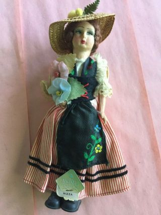 Vintage Magis Roma " Nizza " 7 " Felt Doll Made In Italy