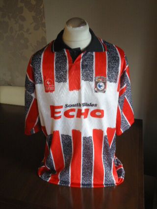Cardiff City 1993 Bluebird Away Shirt Large Adults Rare Old Vintage