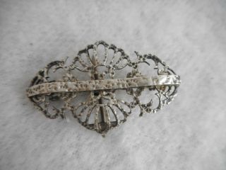 Antique Handmade Arts & Craft Sterling Silver Chatelaine Watch Pin C) 1910