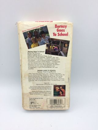 Barney Goes To School Sing Along VHS Sleeve 2
