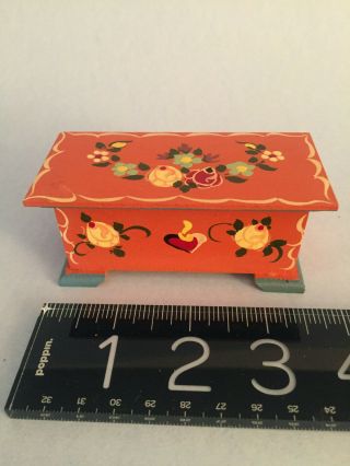 Vintage German Wood Doll House Dora Kuhn Chest " Made In Germany "