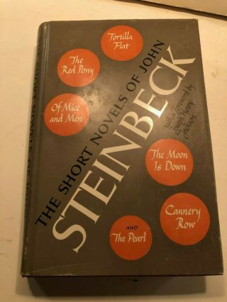 Rare First Edition Hc Book W/ Dj: " The Short Novels Of John Steinbeck " Near
