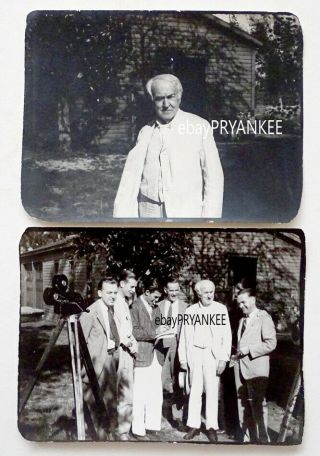 Set Of 2 Rare Antique Thomas Edison Unpublished? Photos