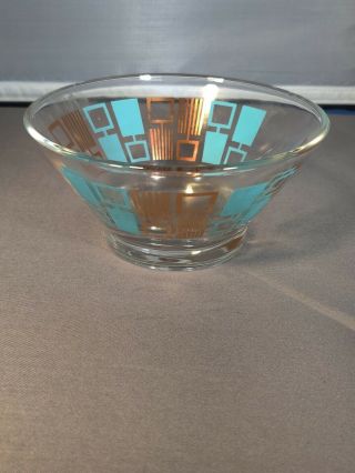 Vintage MCM Glass Chip and Dip 3 Piece Set Glass Bowl 