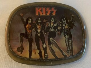 1976 Kiss Destroyer Belt Buckle Pacifica Mfg La Cal 90245 Rare Vintage
