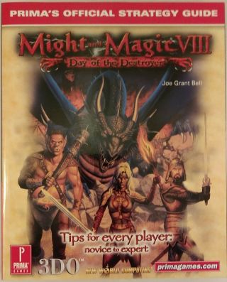 Rare Might And Magic Viii Primas Official Strategy Guide 2000 For Pc By Bell/ono