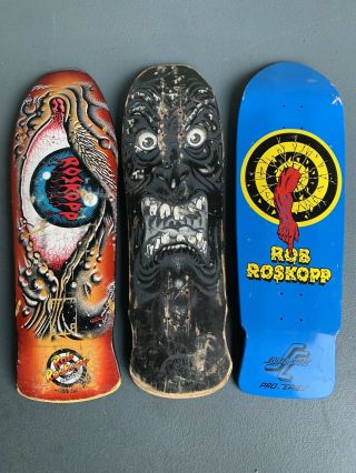Santa Cruz Skateboard Rob Roskopp Eye,  Face & Target 1 Deck Rare Limited Powell